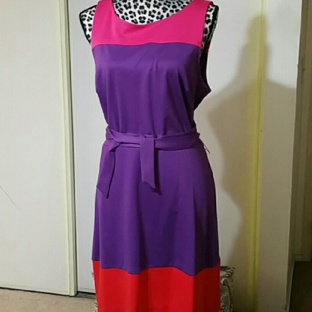 Elle color block dress